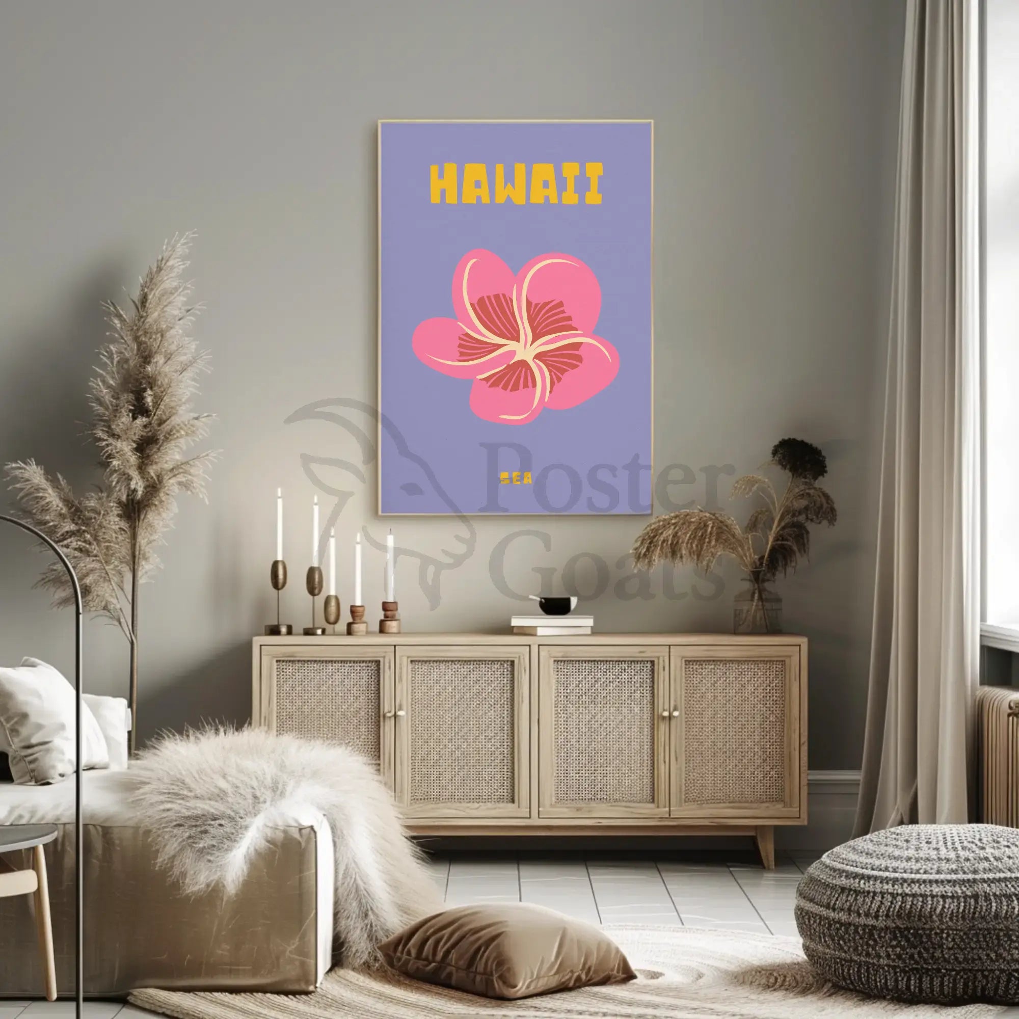 Hawaiian Hibiscus Tropical Beauty Travel Poster PosterGoat