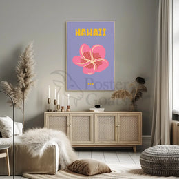 Hawaiian Hibiscus Tropical Beauty Travel Poster PosterGoat