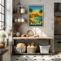 Hawaiian Tropical Paradise Vintage Travel Poster PosterGoat