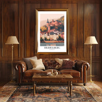 Heidelberg Castle Vintage Charm Travel Poster PosterGoat