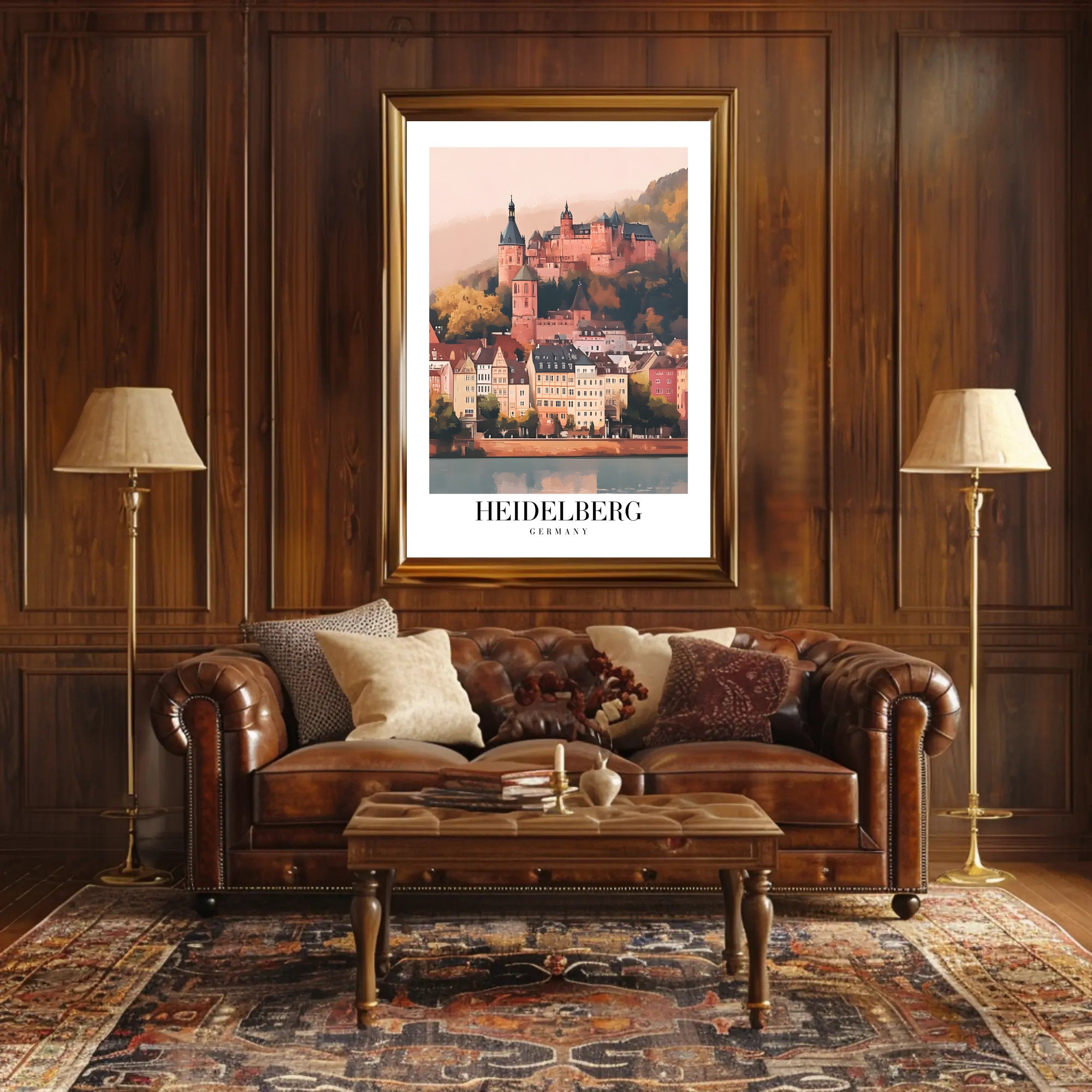 Heidelberg Castle Vintage Charm Travel Poster PosterGoat