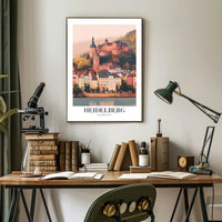 Heidelberg Castle Vintage Charm Travel Poster PosterGoat