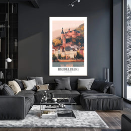 Heidelberg Castle Vintage Charm Travel Poster PosterGoat