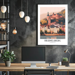 Heidelberg Castle Vintage Charm Travel Poster PosterGoat