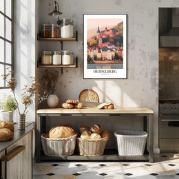 Heidelberg Castle Vintage Charm Travel Poster PosterGoat