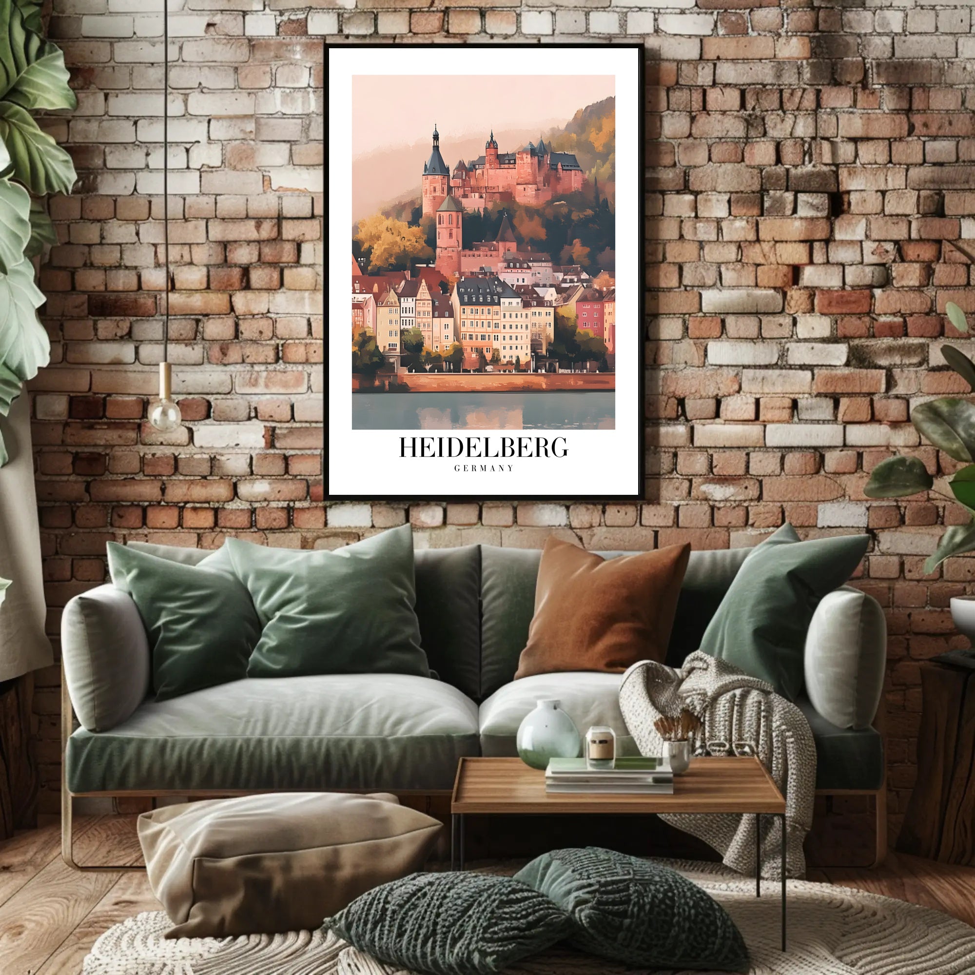 Heidelberg Castle Vintage Charm Travel Poster PosterGoat