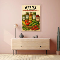 Heinz Pickles & Preserves Vintage Artistic Poster PosterGoat