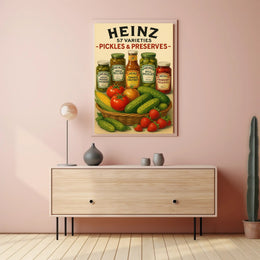 Heinz Pickles & Preserves Vintage Artistic Poster PosterGoat