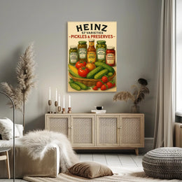 Heinz Pickles & Preserves Vintage Artistic Poster PosterGoat
