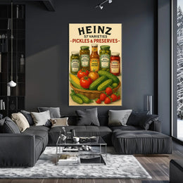 Heinz Pickles & Preserves Vintage Artistic Poster PosterGoat