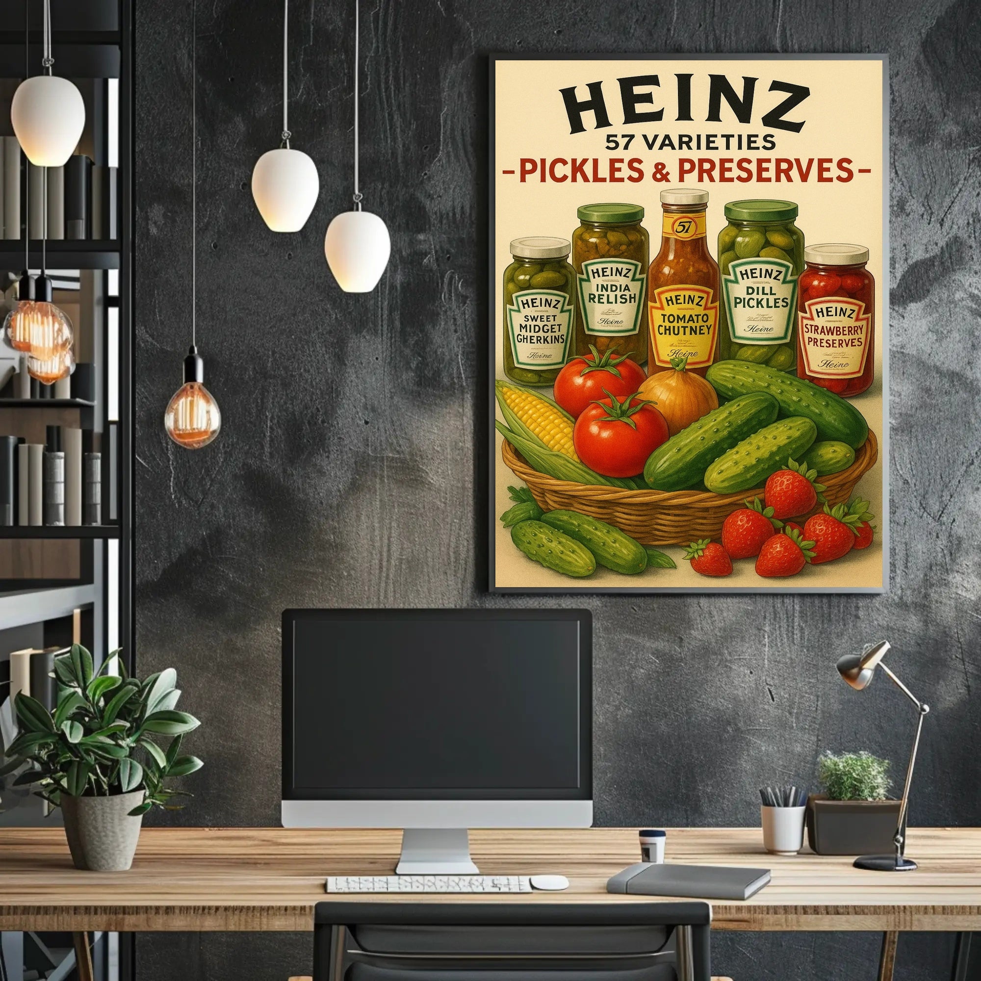 Heinz Pickles & Preserves Vintage Artistic Poster PosterGoat