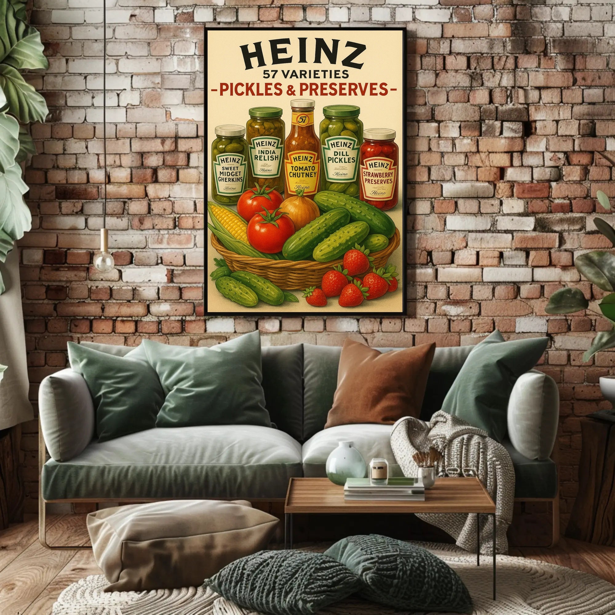 Heinz Pickles & Preserves Vintage Artistic Poster PosterGoat