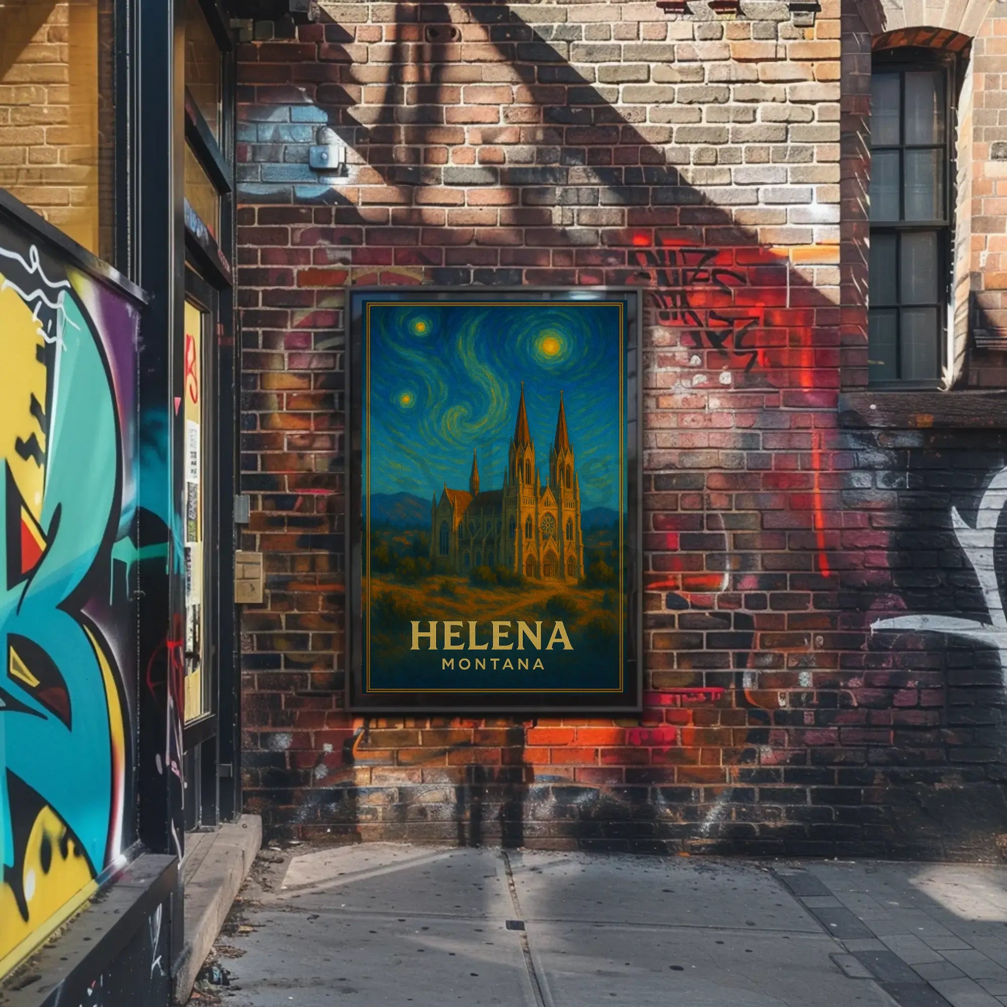 Helena Gothic Architecture Artistic Travel Poster PosterGoat