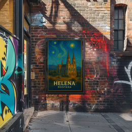 Helena Gothic Architecture Artistic Travel Poster PosterGoat