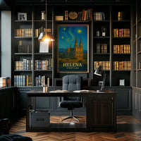Helena Gothic Architecture Artistic Travel Poster PosterGoat
