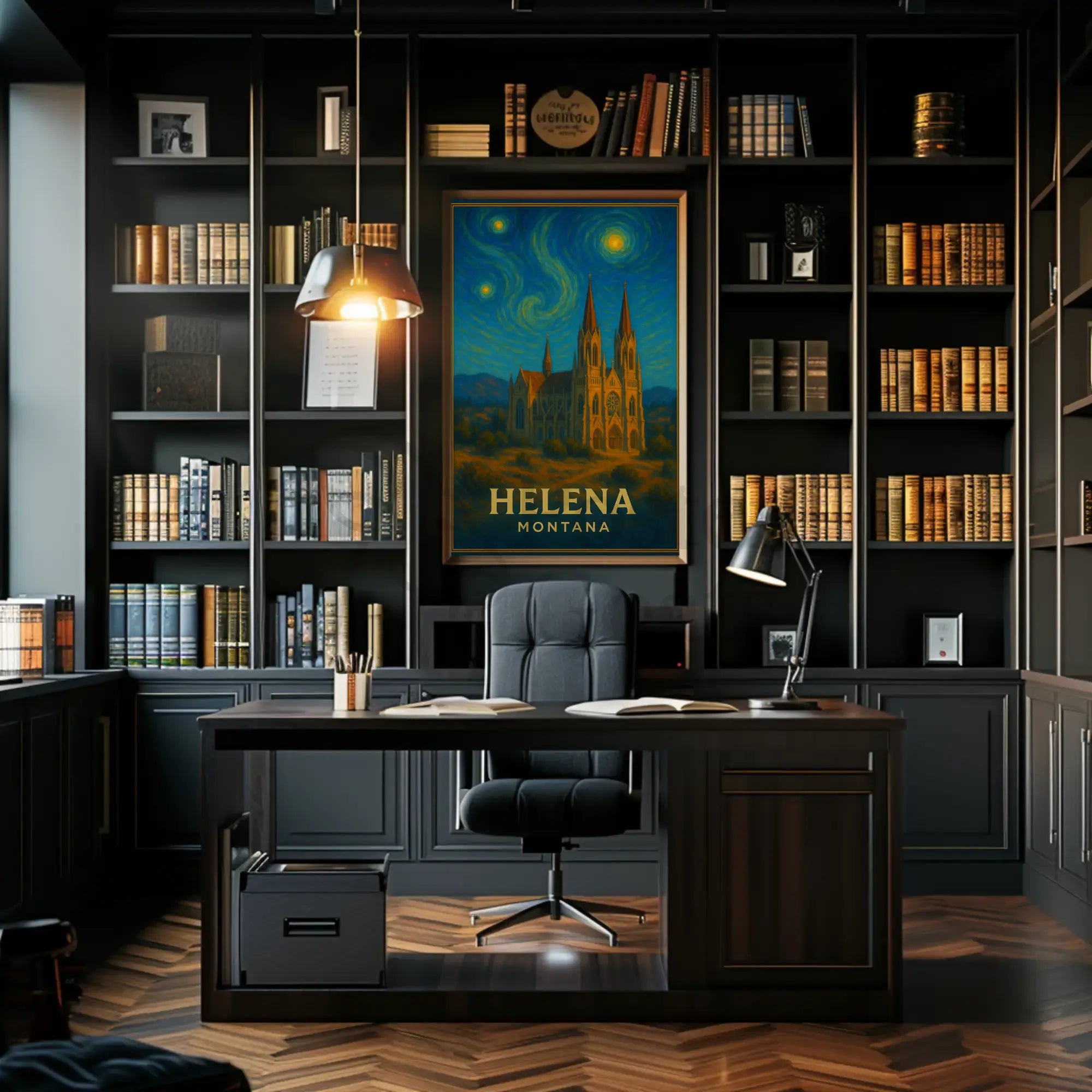 Helena Gothic Architecture Artistic Travel Poster PosterGoat