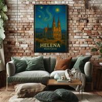 Helena Gothic Architecture Artistic Travel Poster PosterGoat