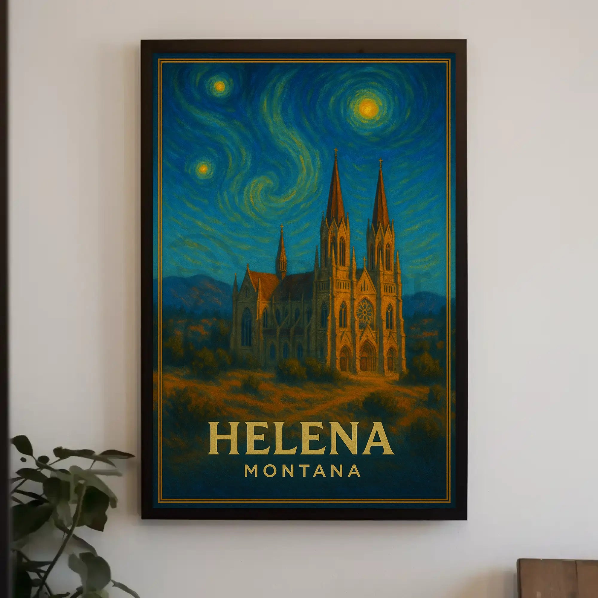 Helena Gothic Architecture Artistic Travel Poster PosterGoat
