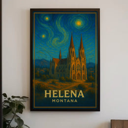 Helena Gothic Architecture Artistic Travel Poster PosterGoat