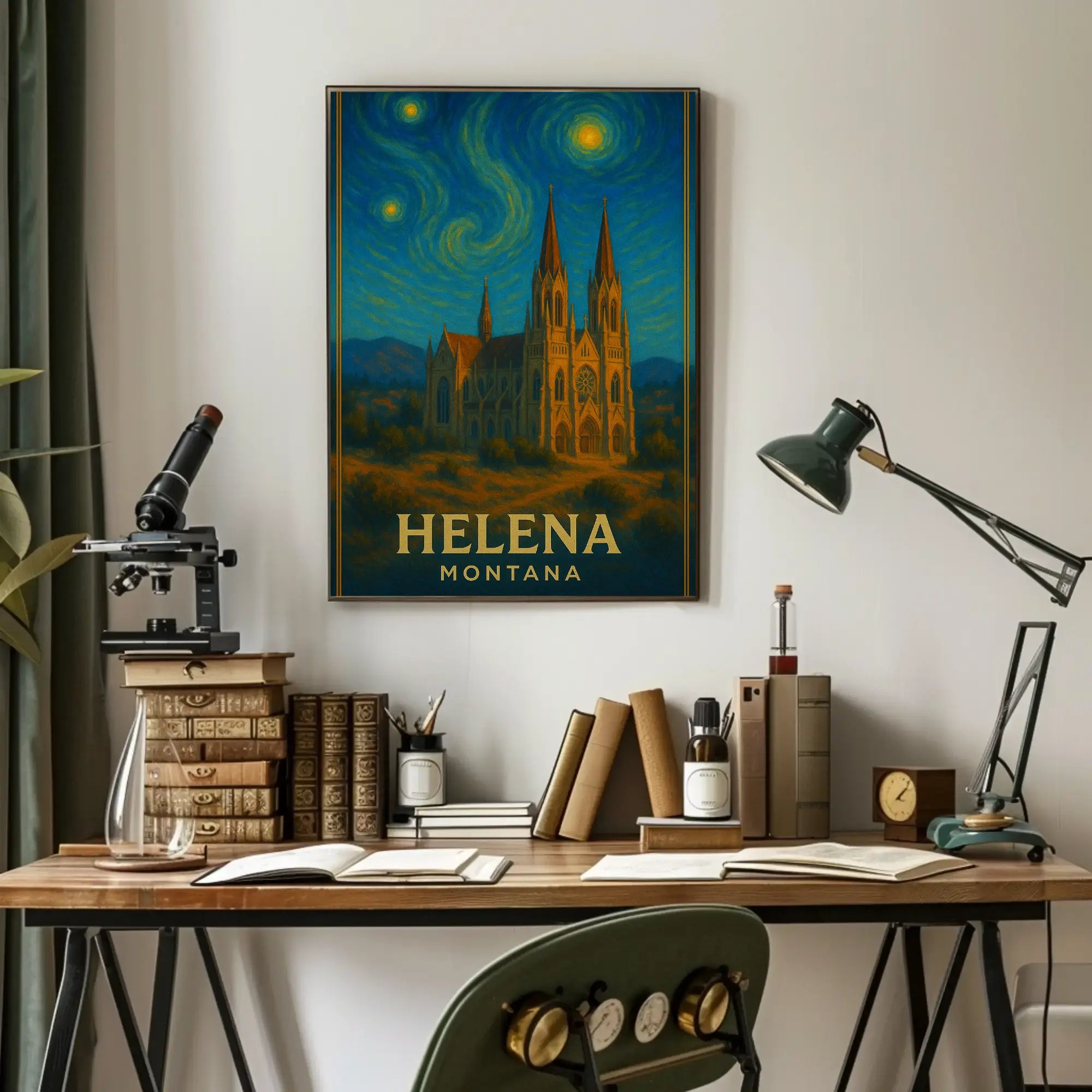 Helena Gothic Architecture Artistic Travel Poster PosterGoat