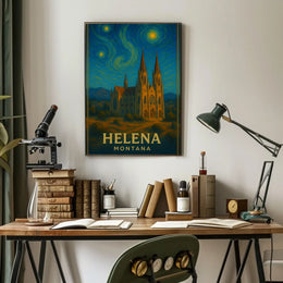 Helena Gothic Architecture Artistic Travel Poster PosterGoat