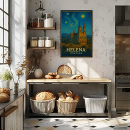 Helena Gothic Architecture Artistic Travel Poster PosterGoat