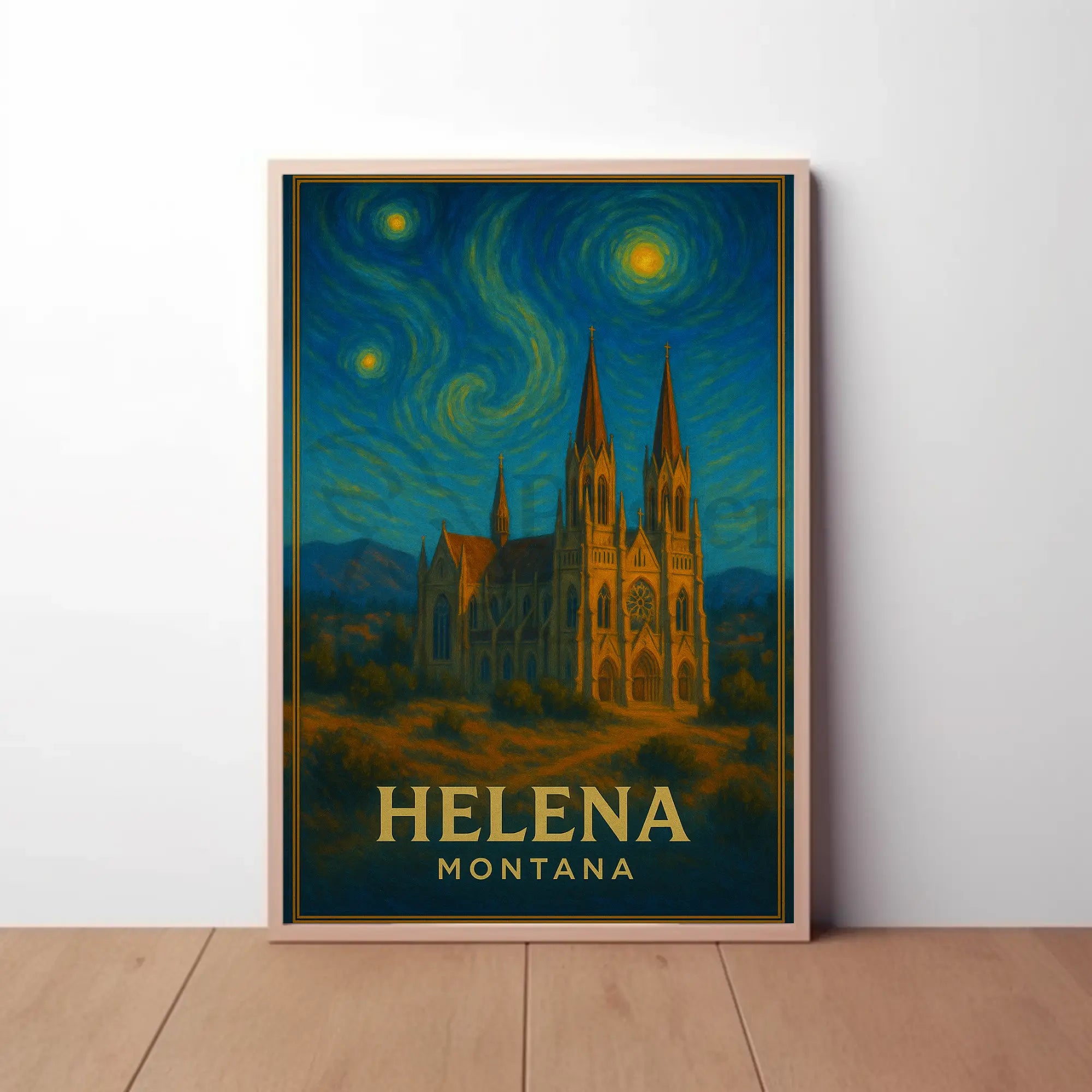 Helena Gothic Architecture Artistic Travel Poster PosterGoat
