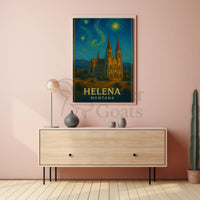 Helena Gothic Architecture Artistic Travel Poster PosterGoat