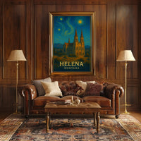 Helena Gothic Architecture Artistic Travel Poster PosterGoat