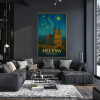 Helena Gothic Architecture Artistic Travel Poster PosterGoat