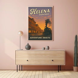 Helena Montana Steam Locomotive Travel Poster PosterGoat