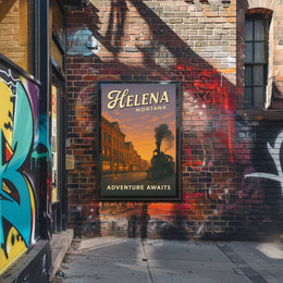 Helena Montana Steam Locomotive Travel Poster PosterGoat