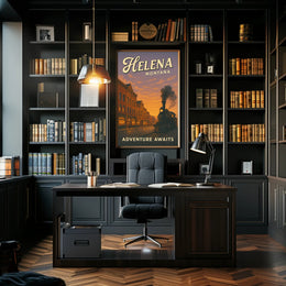 Helena Montana Steam Locomotive Travel Poster PosterGoat