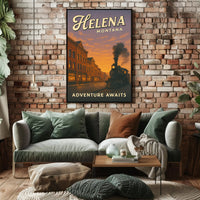 Helena Montana Steam Locomotive Travel Poster PosterGoat