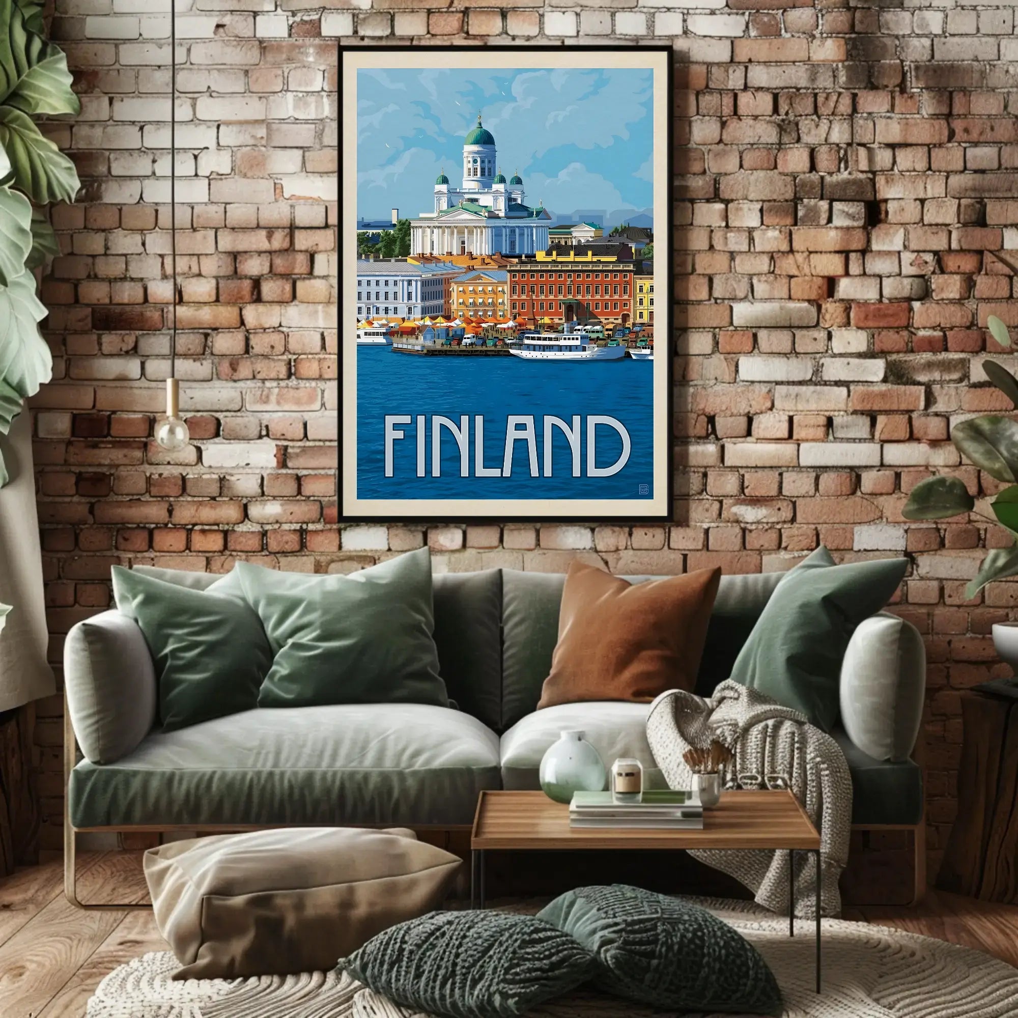 Helsinki Cathedral Finland Vintage  Style Poster PosterGoat