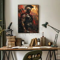 Heroic Warrior in Battle: Artistic, Mythological Poster PosterGoat