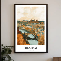Hexham Scenic View Vintage Travel Poster PosterGoat