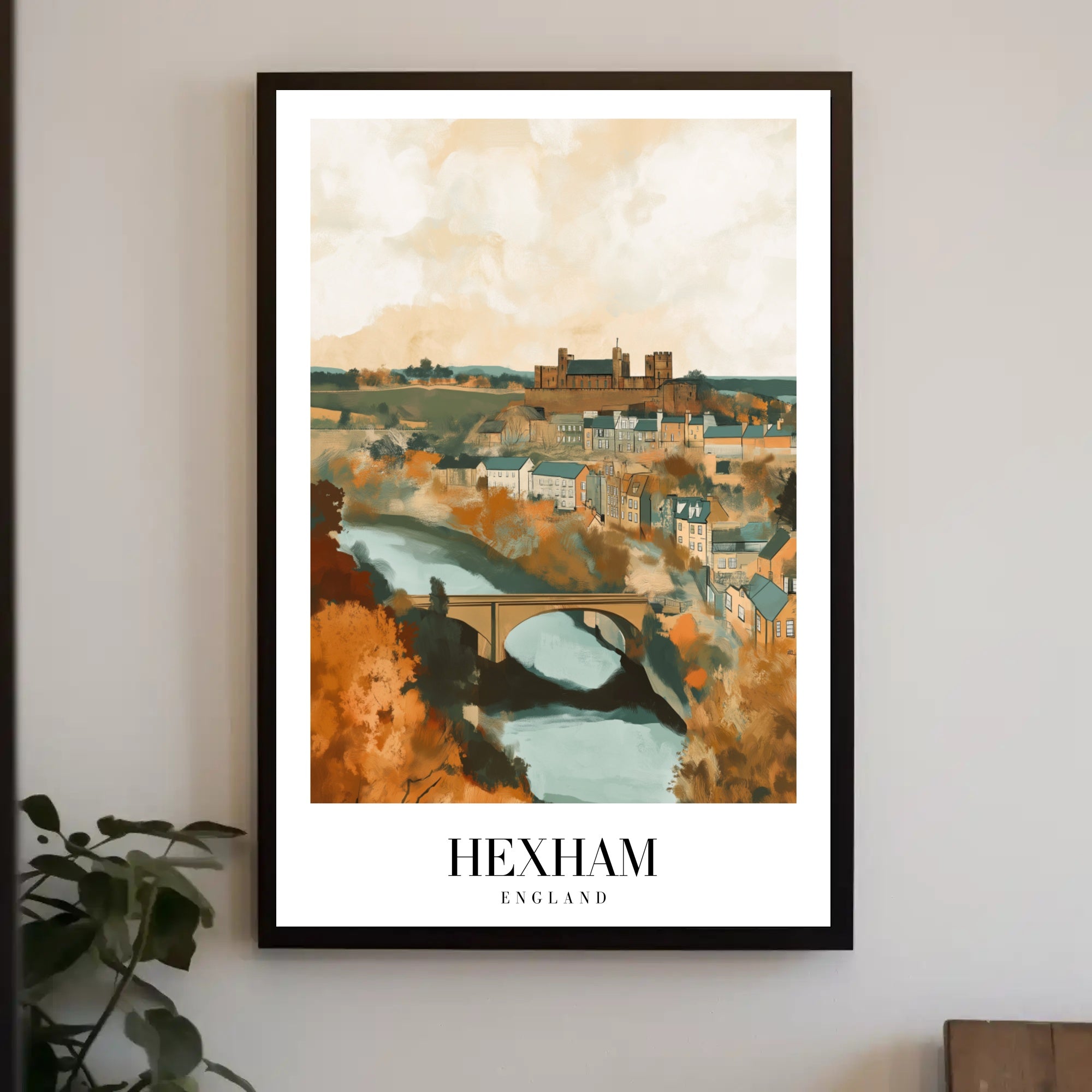 Hexham Scenic View Vintage Travel Poster PosterGoat