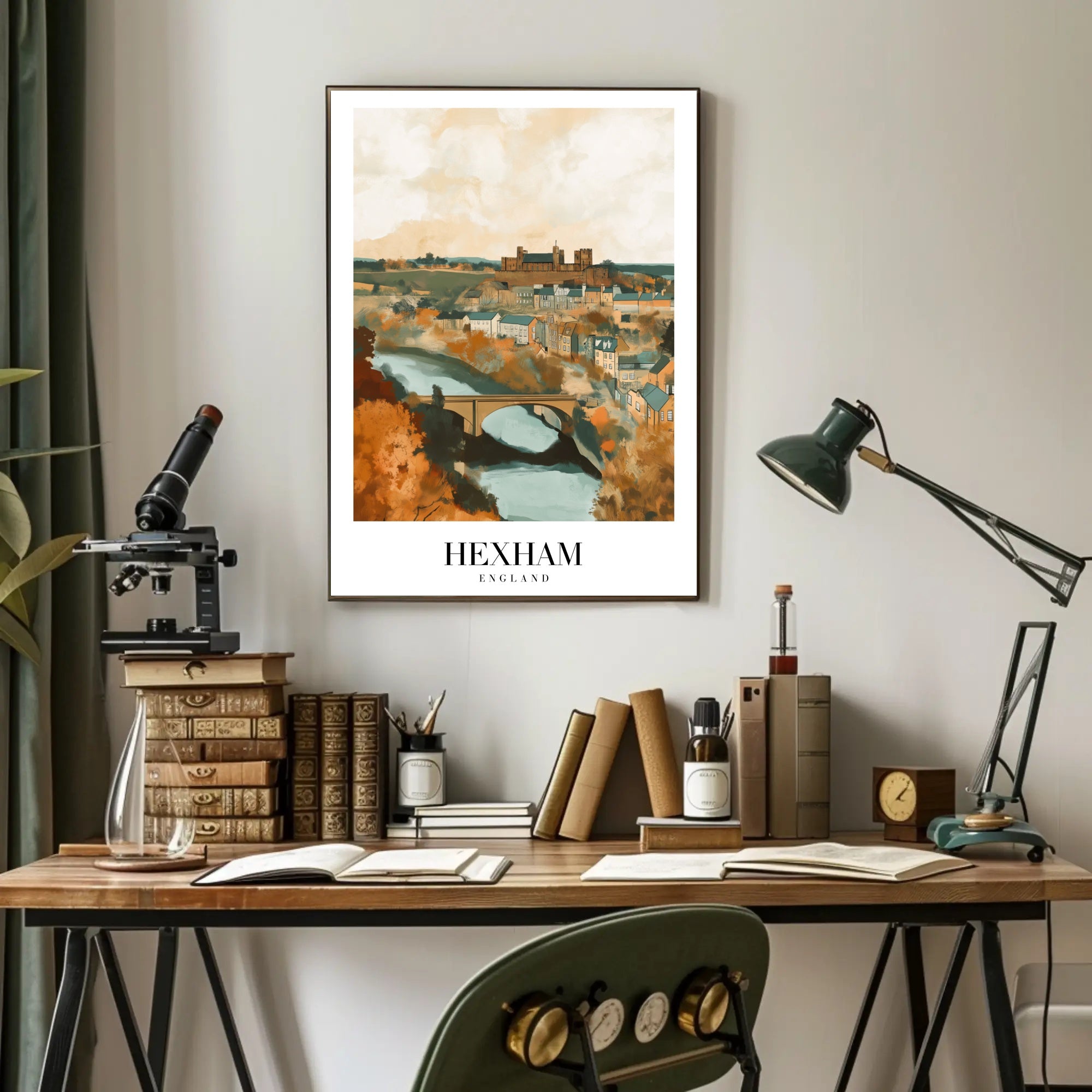 Hexham Scenic View Vintage Travel Poster PosterGoat