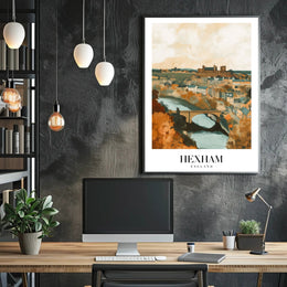 Hexham Scenic View Vintage Travel Poster PosterGoat