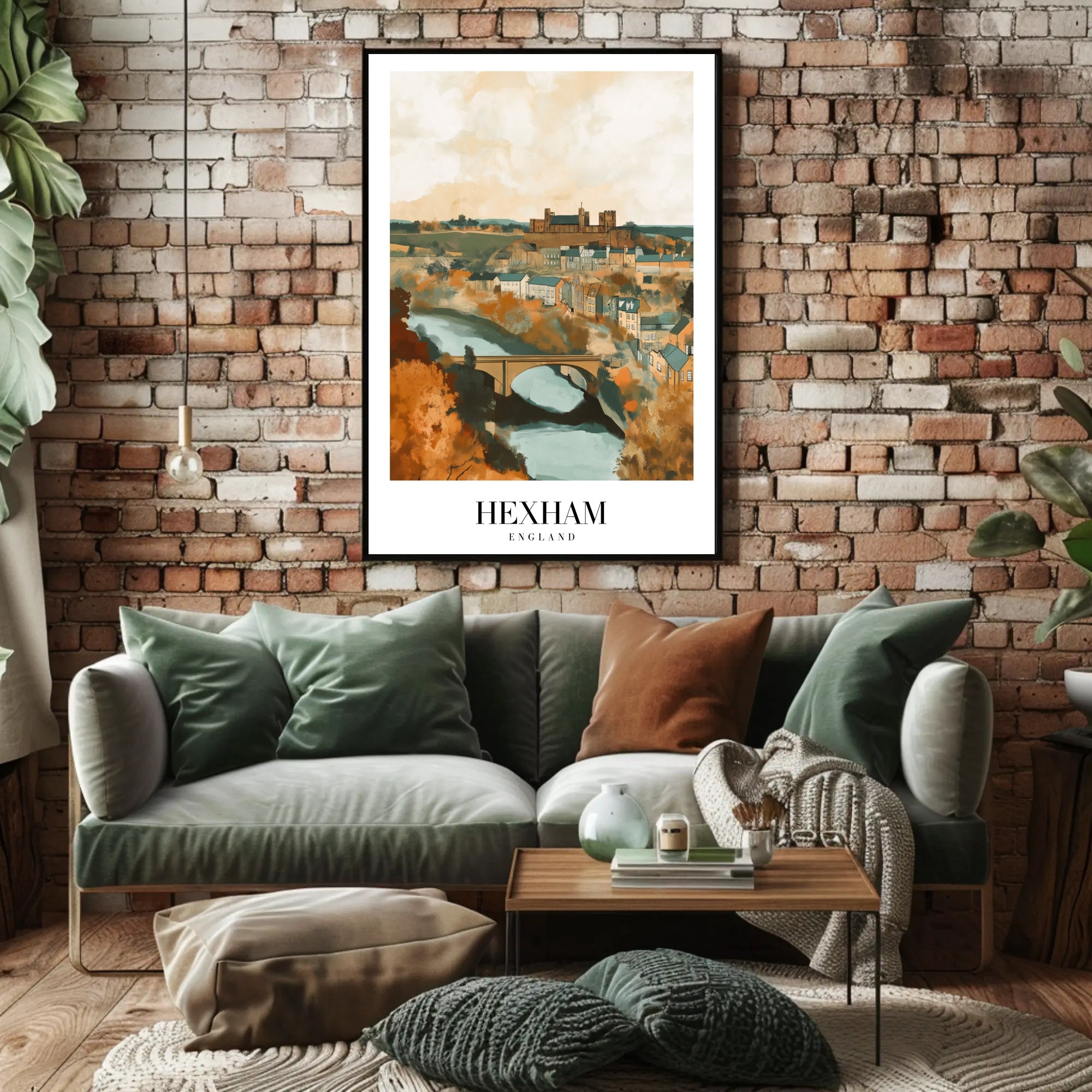 Hexham Scenic View Vintage Travel Poster PosterGoat