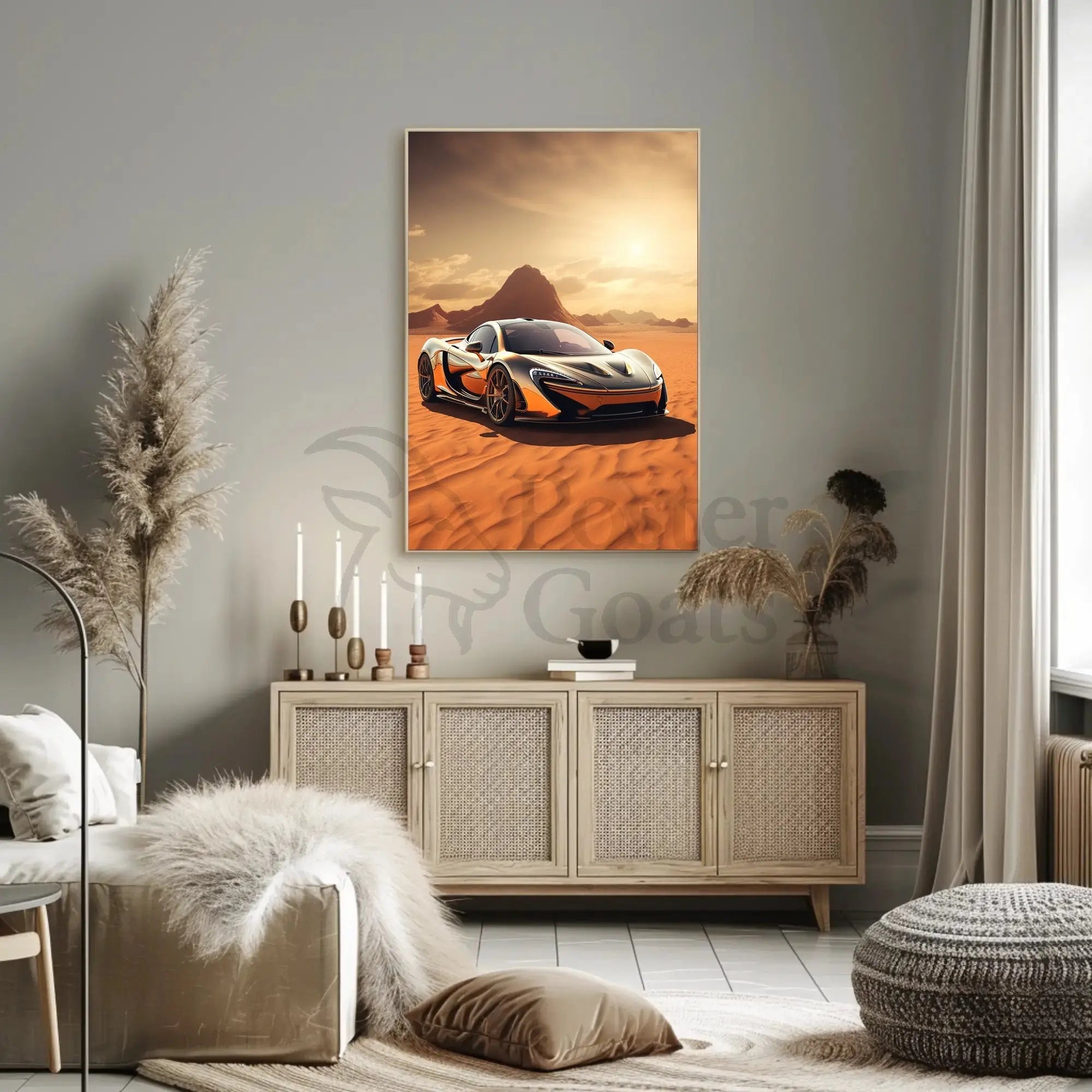 High-Performance Desert Escape Sports Poster PosterGoat