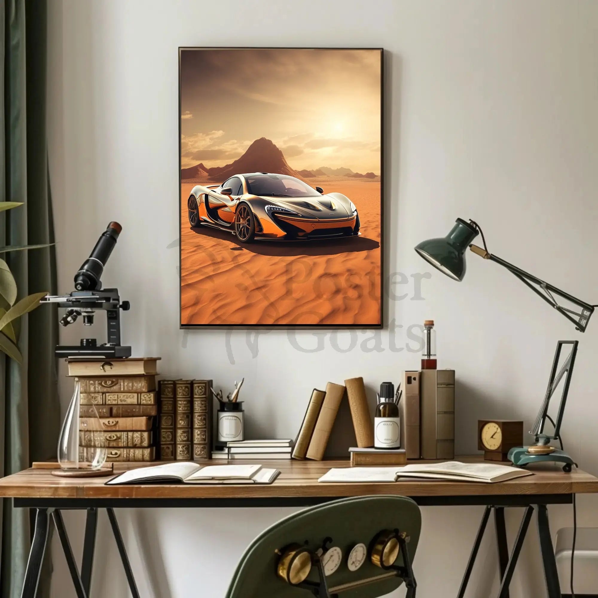 High-Performance Desert Escape Sports Poster PosterGoat