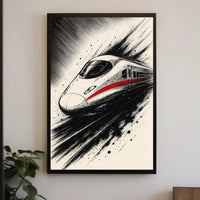 High-Speed Modern Train Futuristic Sci-Fi Poster PosterGoat