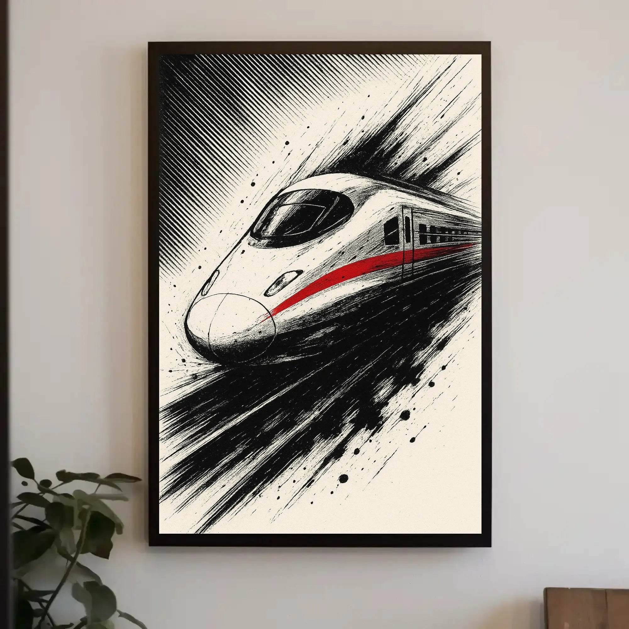 High-Speed Modern Train Futuristic Sci-Fi Poster PosterGoat