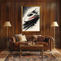High-Speed Modern Train Futuristic Sci-Fi Poster PosterGoat