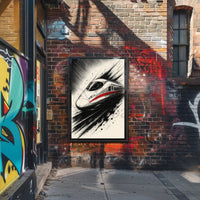 High-Speed Modern Train Futuristic Sci-Fi Poster PosterGoat