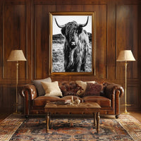 Highland Cow Portrait in Stunning Animal Poster PosterGoat