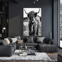 Highland Cow Portrait in Stunning Animal Poster PosterGoat