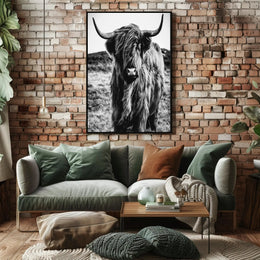 Highland Cow Portrait in Stunning Animal Poster PosterGoat
